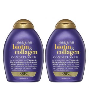 (BUNDLE OF 2) OGX THICK & FULL + BIOTIN & COLLAGEN CONDITIONER 385ML