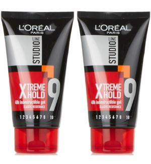 (BUNDLE OF 2) L'OREAL STUDIO LINE XTREME HOLD INDESTRUCTIBLE GEL 150ML