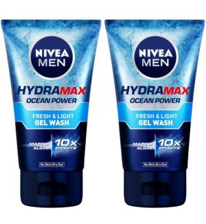 (BUNDLE OF 2) NIVEA MEN HYDRAMAX OCEAN POWER FRESH & LIGHT GEL WASH 100G