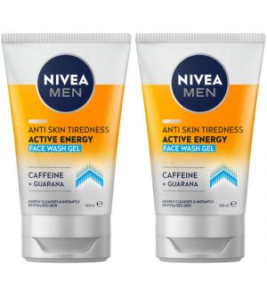 (BUNDLE OF 2) NIVEA MEN ACTIVE ENERGY FACE WASH GEL 100ML