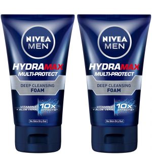 (BUNDLE OF 2) NIVEA MEN HYDRAMAX MULTI-PROTECT DEEP CLEANSING FOAM 100G