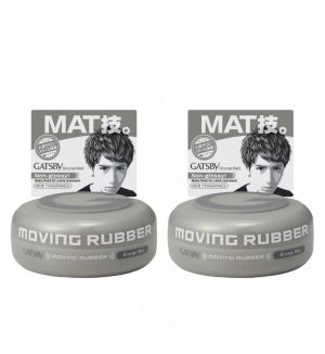 (BUNDLE OF 2) GATSBY MOVING RUBBER GRUNGE MAT (GREY) 80G