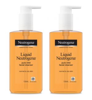 (BUNDLE OF 2) NEUTROGENA LIQUID PURE MILD FACIAL CLEANSER 150ML