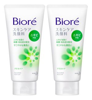 (BUNDLE OF 2) BIORE FACIAL FOAM ACNE CARE 130G