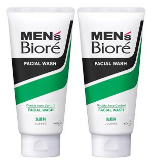(BUNDLE OF 2) BIORE MEN'S DOUBLE ACNE CONTROL FACIAL WASH 130G
