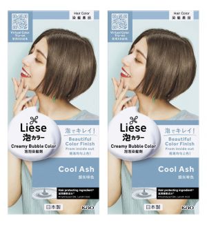 (BUNDLE OF 2) LIESE DESIGN SERIES CREAMY BUBBLE HAIR COLOR COOL ASH