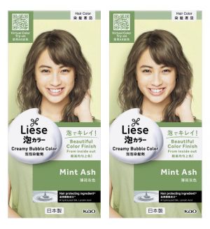 (BUNDLE OF 2) LIESE DESIGN SERIES CREAMY BUBBLE HAIR COLOR MINT ASH