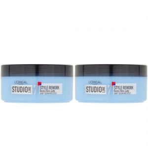 (BUNDLE OF 2) L'OREAL STUDIO LINE STYLE REWORK REMIX FIBRE-PUTTY 150ML