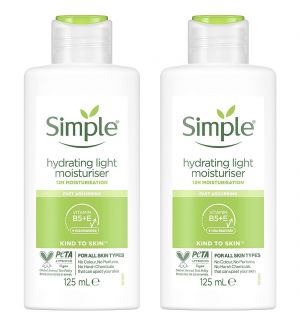 SIMPLE HYDRATING LIGHT MOISTURISER 125ML x 2 QTY 