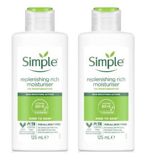 (BUNDLE OF 2) SIMPLE REPLENISHING RICH MOISTURISER 125ML