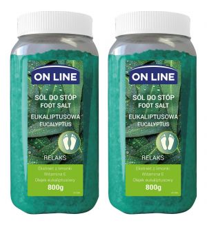 (BUNDLE OF 2) ON LINE EUCALYPTUS FOOT SALT 800G