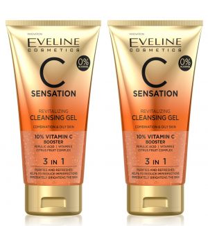(BUNDLE OF 2) EVELINE C SENSATION REVITALIZING CLEANSING GEL 150ML