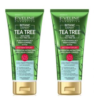(BUNDLE OF 2) EVELINE BOTANIC EXPERT TEA TREE REGENERATING HAND CREAM-COMPRESS 100ML