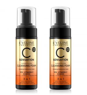(BUNDLE OF 2) EVELINE C SENSATION SUPER GLOW CLEANSING FOAM 150ML