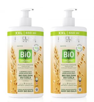 (BUNDLE OF 2) EVELINE BIO ORGANIC FIRMING & REJUVENATING BODY BALM 650ML OAT MILK