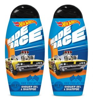 (BUNDLE OF 2) BI-ES HOT WHEELS MADE TO RACE SHOWER GEL & SHAMPOO 250ML