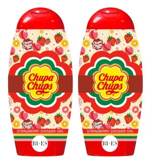 (BUNDLE OF 2) BI-ES CHUPA CHUPS 2 IN 1 SHOWER GEL STRAWBERRY 250ML