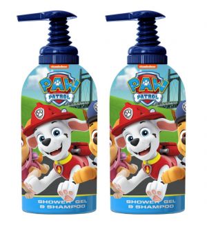 (BUNDLE OF 2) BI-ES PAW PATROL MARSHALL SHOWER GEL & SHAMPOO RED 1000ML