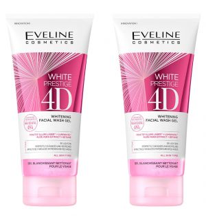 (BUNDLE OF 2) EVELINE WHITE PRESTIGE 4D WHITENING FACIAL WASH GEL 100ML