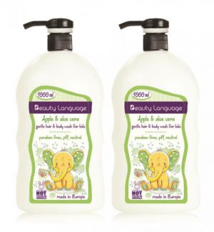 BL KIDS GENTLE HAIR & BODY WASH (APPLE & ALOE VERA) 1000ML x 2