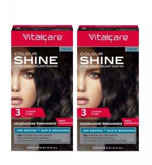 VITALCARE COLOUR SHINE WITH KERATIN #3 (DARK BROWN) x 2