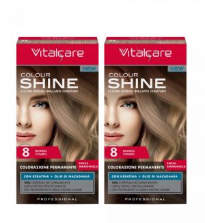 VITALCARE COLOUR SHINE WITH KERATIN #8 (LIGHT BLOND) x 2