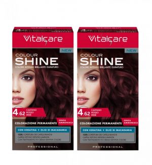 VITALCARE COLOUR SHINE WITH KERATIN #4.62 (VIOLET BROWN) x 2