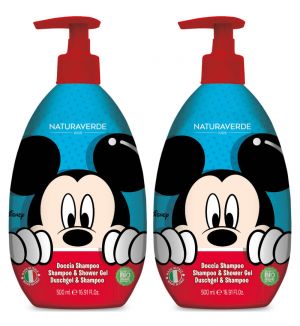 (BUNDLE OF 2) NATURAVERDE DISNEY CLASSIC SHAMPOO & SHOWER GEL MICKEY 500ML