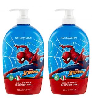 NATURAVERDE SPIDER-MAN SHOWER GEL 500ML X 2