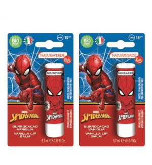 (BUNDLE OF 2) NATURAVERDE SPIDER-MAN LIP BALM VANILLA UVA-UVB SUNSCREENS SPF 15 5.7ML