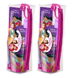 (BUNDLE OF 2) MR WHITE DISNEY PRINCESS TRAVEL KIT TOOTHBRUSH WITH TOOTHPASTE 75ML