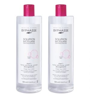 (BUNDLE OF 2) BYPHASSE MICELLAR MAKE UP REMOVER SOLUTION 500ML