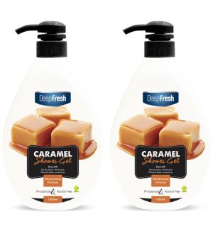 (BUNDLE OF 2) DEEP FRESH SHOWER GEL CARAMEL 1000ML