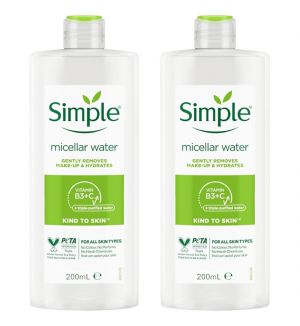 (BUNDLE OF 2) SIMPLE KIND TO SKIN MICELLAR WATER 200ML
