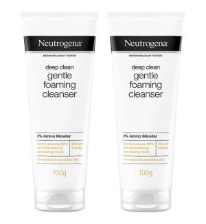 (BUNDLE OF 2) NEUTROGENA DEEP CLEAN GENTLE FOAMING CLEANSER 100G