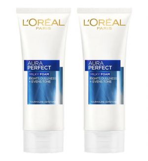 (BUNDLE OF 2) L'OREAL AURA PERFECT FACIAL MILKY FOAM 100ML