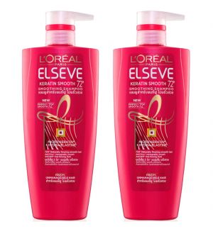 (BUNDLE OF 2) L'OREAL PARIS KERATIN SMOOTH SHAMPOO 620ML