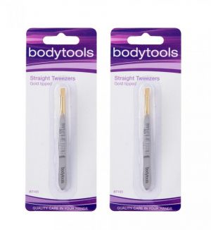 (BUNDLE OF 2) BT103 BODYTOOLS STRAIGHT TWEEZERS BT103