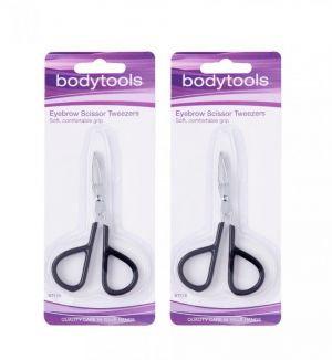(BUNDLE OF 2) BT110 BODYTOOLS EYEBROW SCISSOR TWEEZERS BT110