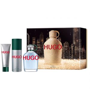 HUGO GREEN MEN EDT  SET (100ML + SHOWER + DEO SPRAY )