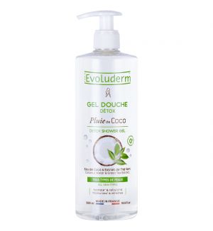 EVOLUDERM DETOX SHOWER GEL WITH COCONUT WATER & GREEN TEA EXTRACT 500ML