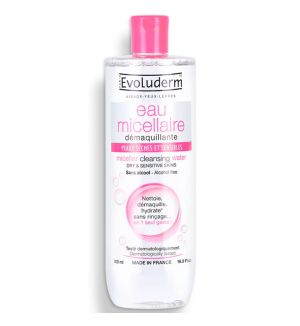 EVOLUDERM MICELLAR CLEANSING WATER 500ML (DRY & SENSITIVE SKIN)