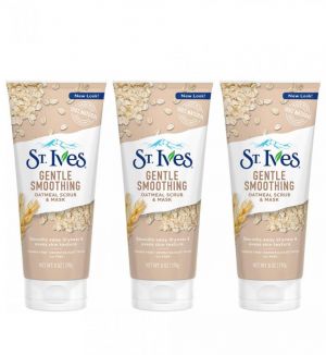 (BUNDLE OF 3) ST. IVES GENTLE SMOOTHING OATMEAL SCRUB & MASK 170G