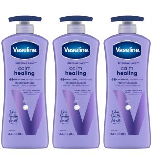 (BUNDLE OF 3) VASELINE INTENSIVE CARE CALM HEALING LOTION 600ML