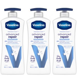 (BUNDLE OF 3) VASELINE INTENSIVE CARE ADVANCED REPAIR LOTION 600ML (UNSCENTED)
