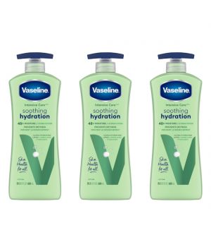 (BUNDLE OF 3) VASELINE INTENSIVE CARE SOOTHING HYDRATION LOTION 600ML