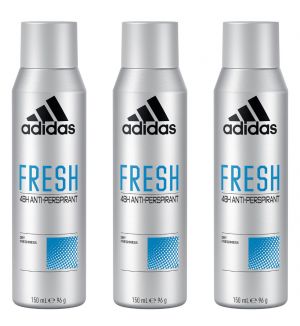 (BUNDLE OF 3) ADIDAS DEO SPRAY HOMME FRESH 150ML (NEW)