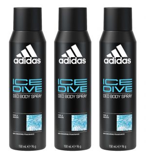 (BUNDLE OF 3) ADIDAS DEODORANT SPRAY ICE DIVE 150ML