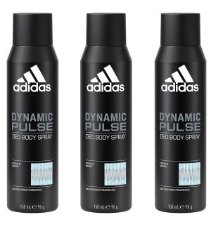 (BUNDLE OF 3) ADIDAS DEO SPRAY DYNAMIC PULSE 150ML NEW -BEAUTYLANGUAGE
