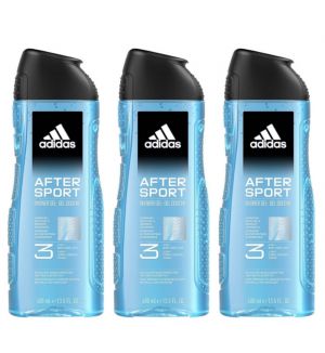 (BUNDLE OF 3) ADIDAS 3 IN 1 SHOWER GEL AFTER SPORT 400ML